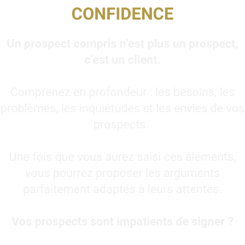 Confidence pour renforcer la relation client